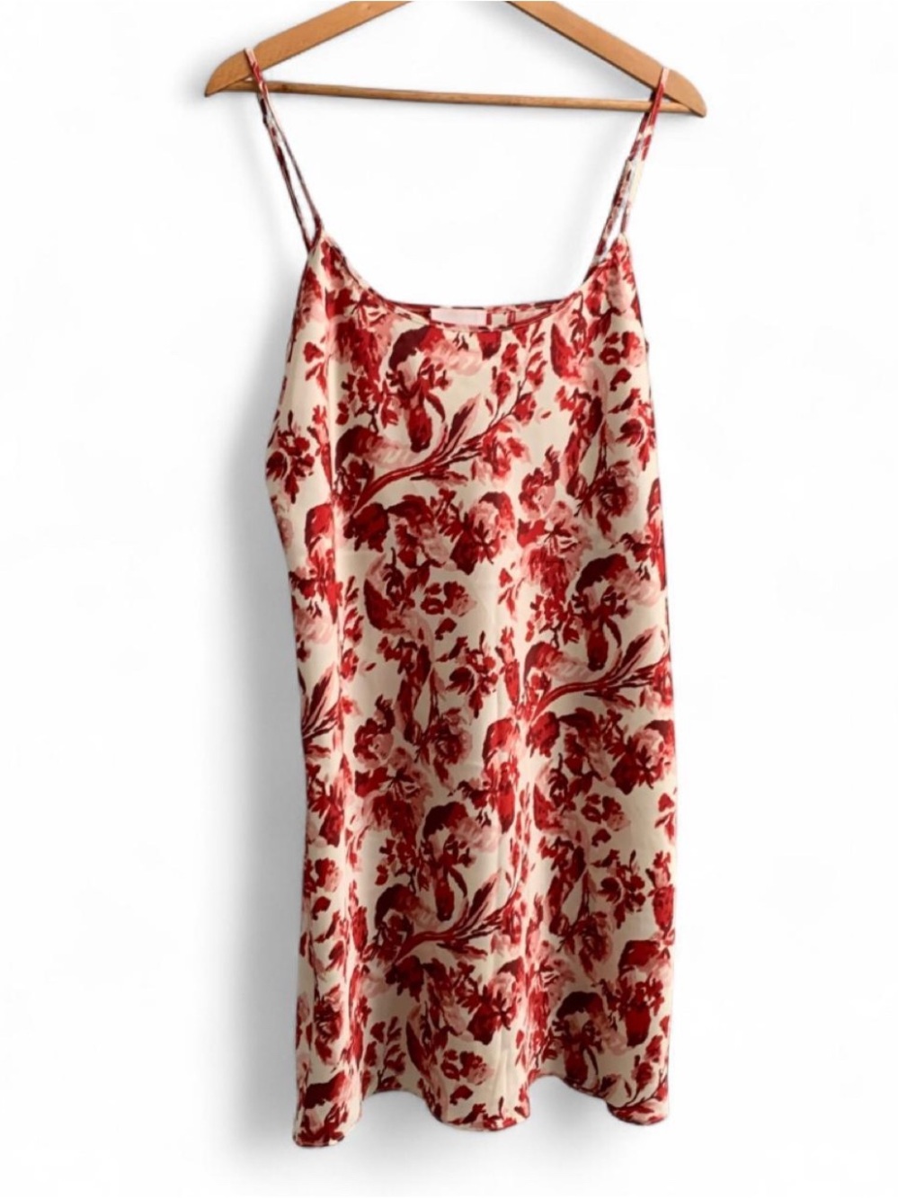 NWOT Cinq a Sept Red Floral Slip Silk Dress Size 12 #Summerdress‎